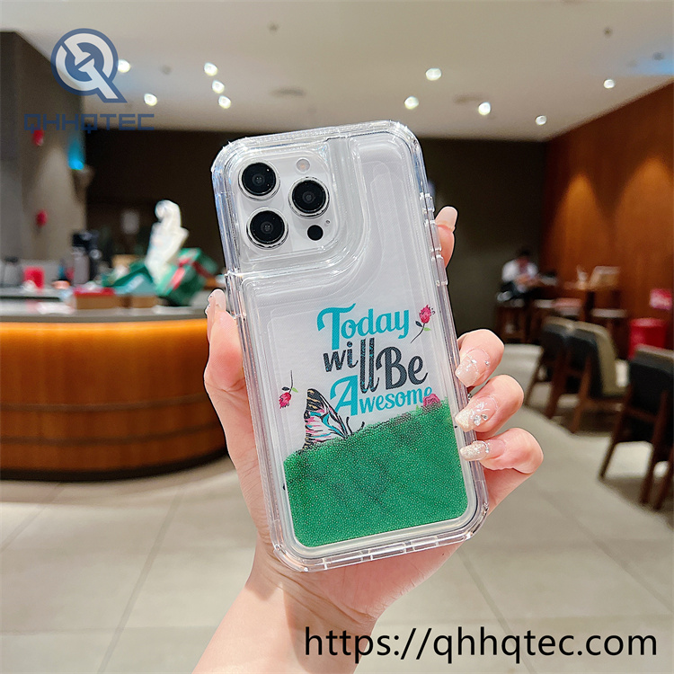 colorful painting butterfly quicksand iphone 16promax case (复制)