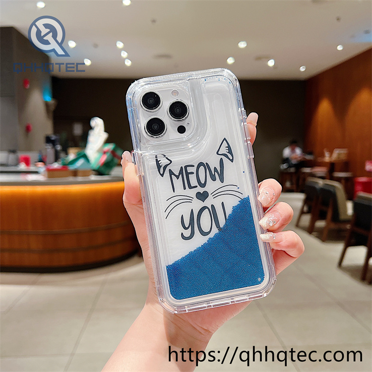 colorful painting butterfly quicksand iphone 16promax case (复制)