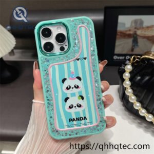 cute animal pattern epoxy glitter new mobile phone case