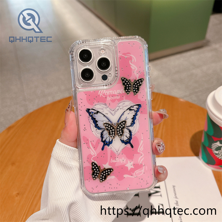 colorful butterflies 3 in 1 dripping case