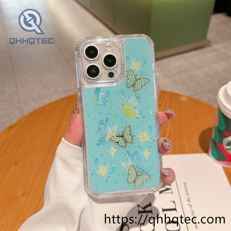 colorful butterflies 3 in 1 dripping case