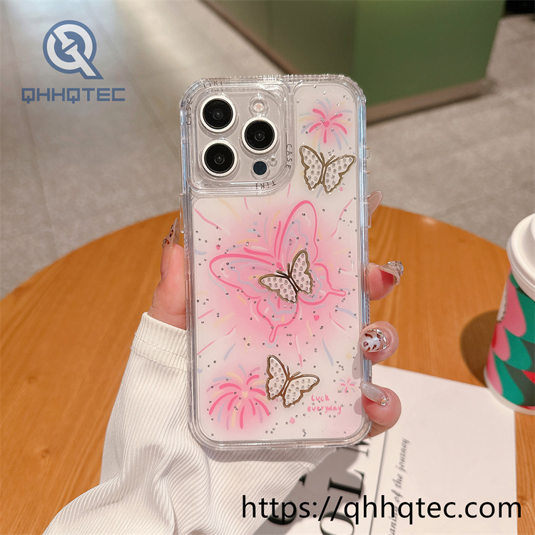 colorful butterflies 3 in 1 dripping case