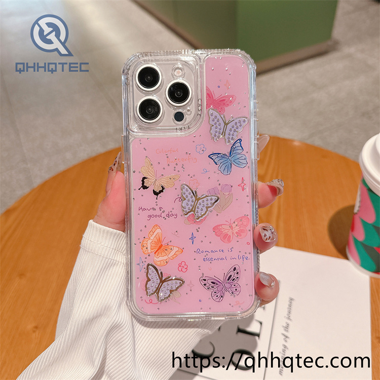 colorful butterflies 3 in 1 dripping case