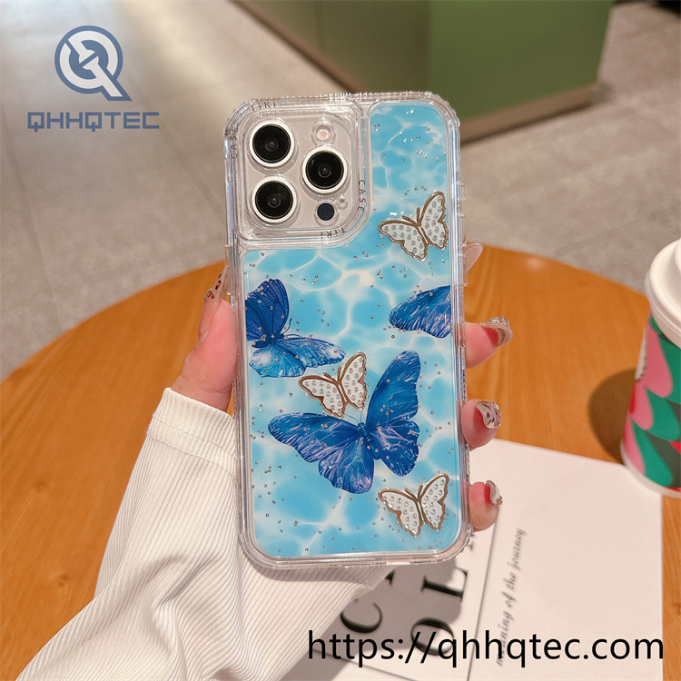 colorful butterflies 3 in 1 dripping case