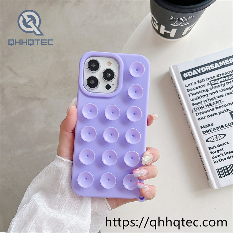 colorful suction cup mobile phone case