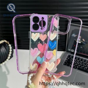 painted fine hole camera frame 3 in 1 mobile phone case