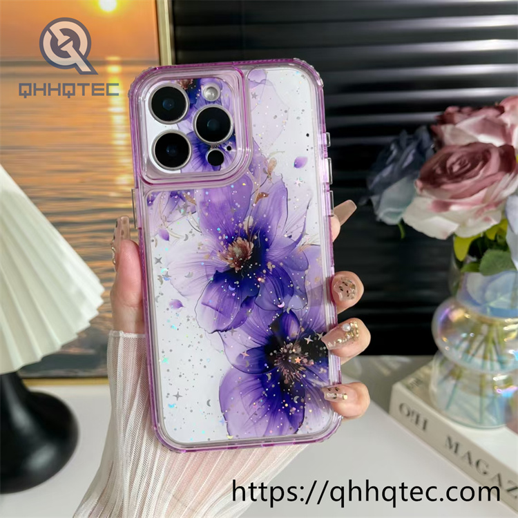 3 in 1 elegant style flowers 360 protect case