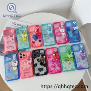 colorful frame 3 in 1 love case with pendant