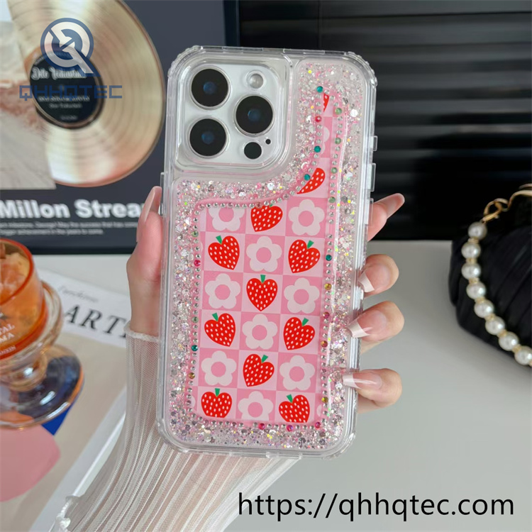 colorful paintings diamonds decoration 3 in 1 phone case