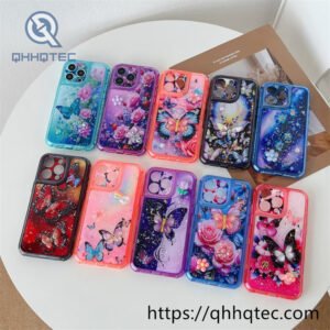 colorful starry sky butterfly 3 in 1 360 protect case