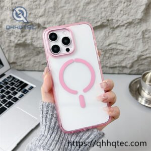high transparency acrylic split magnetic mobile phone case