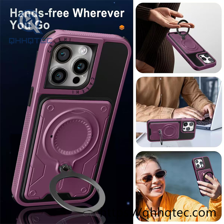 anti skid and waterproof large bracket magnetic mobile phone case