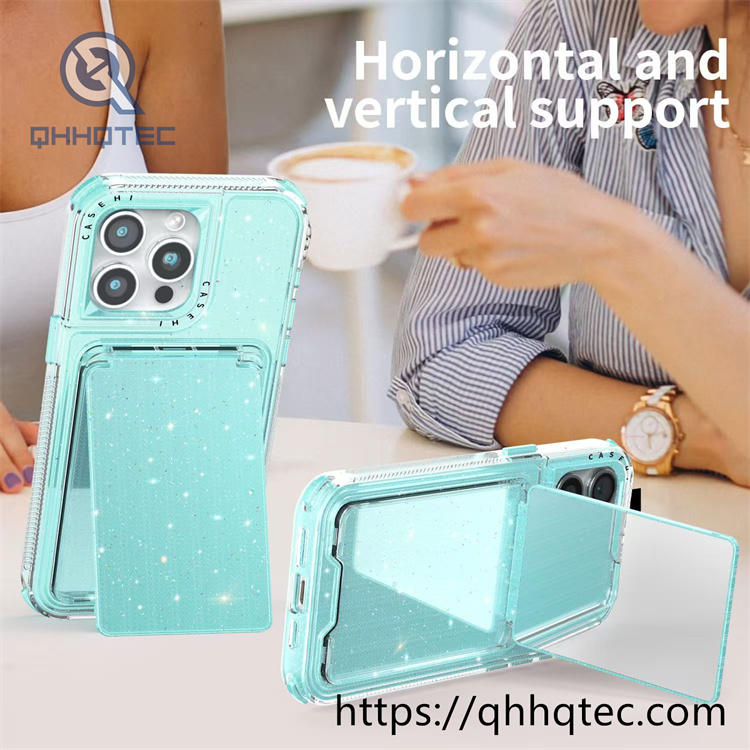 women makeup mirror shiny pop case