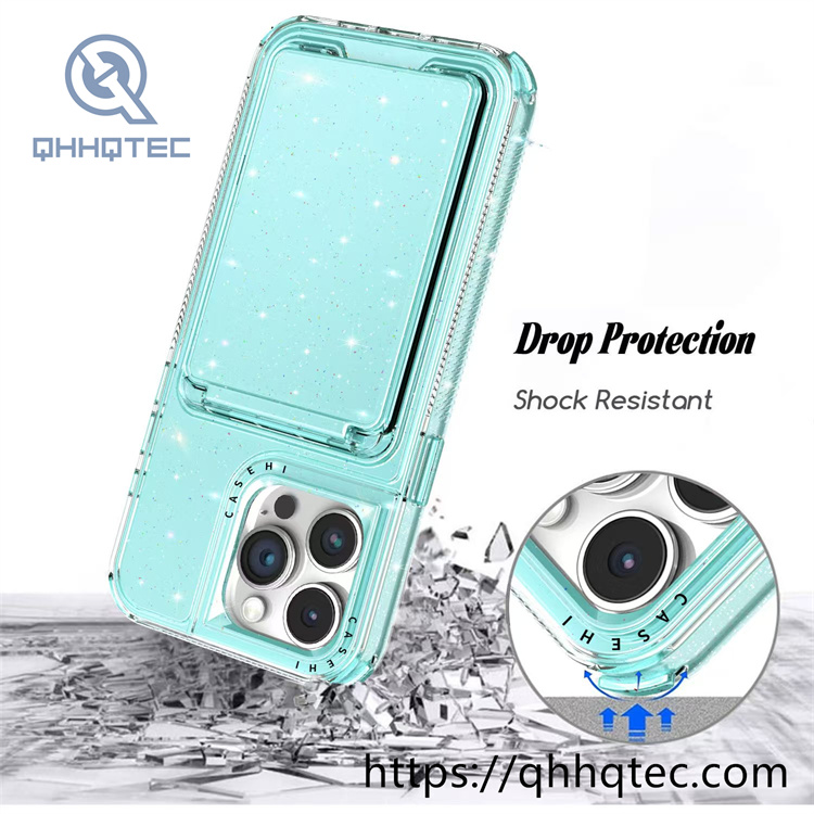 women makeup mirror shiny pop case