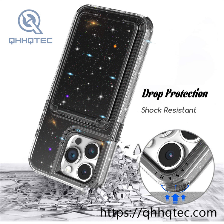 women makeup mirror shiny pop case