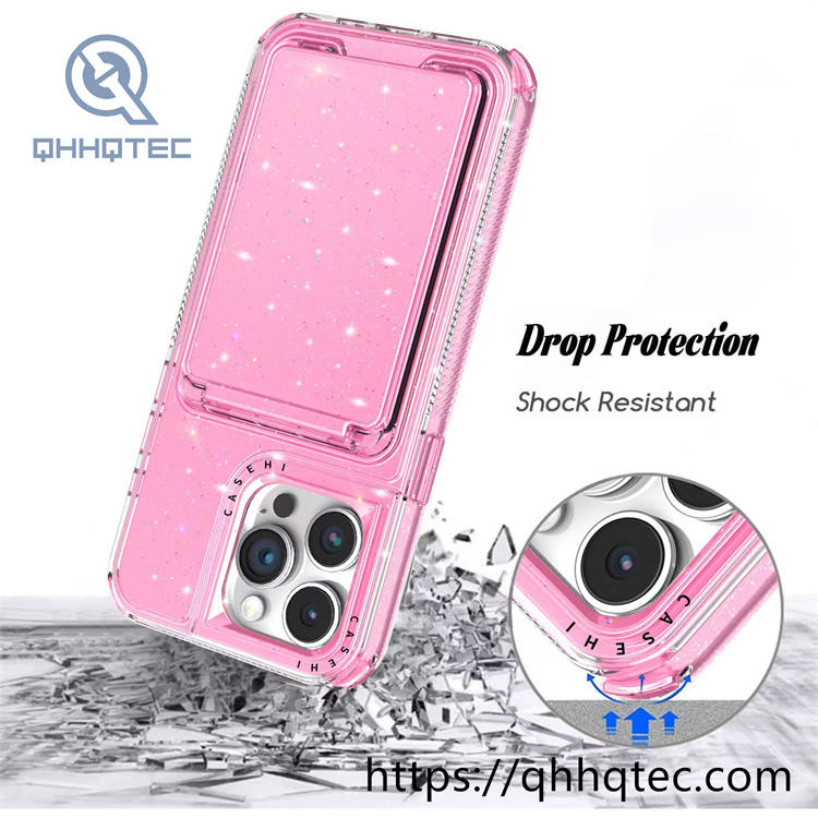 women makeup mirror shiny pop case