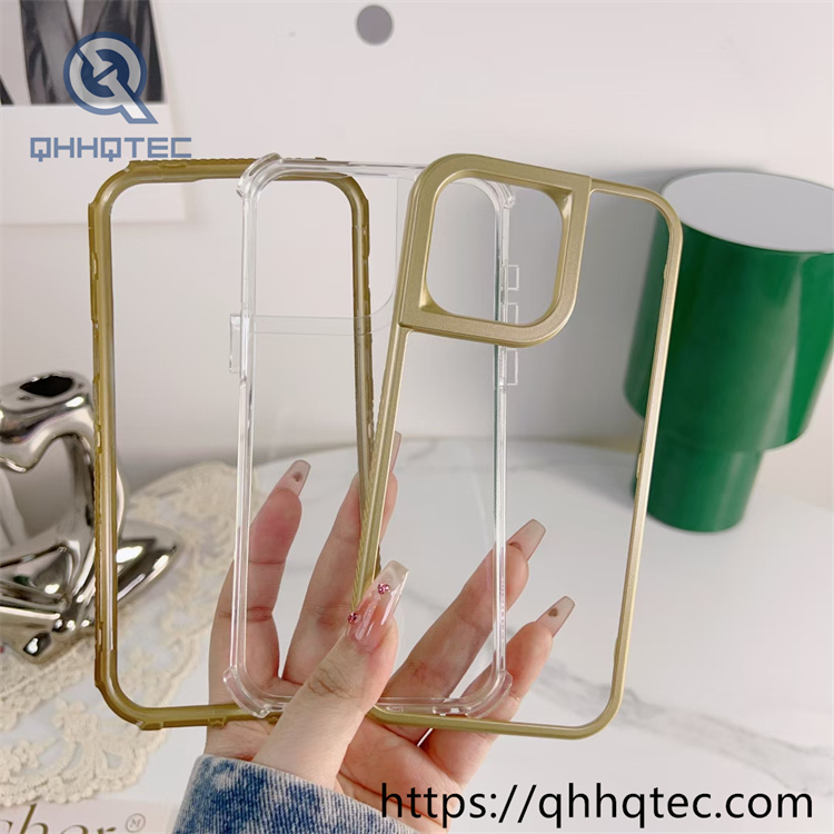 two in one solid color mobile phone case