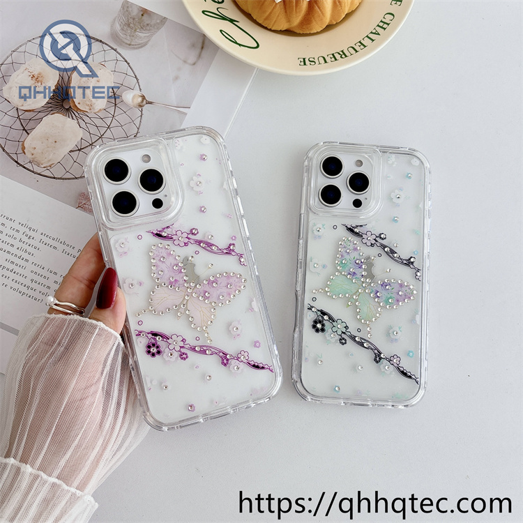 diamond shaped and colorful three in one mobile phone case