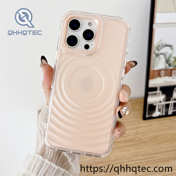 transparent pc material corrugated metal paint spray mobile phone case