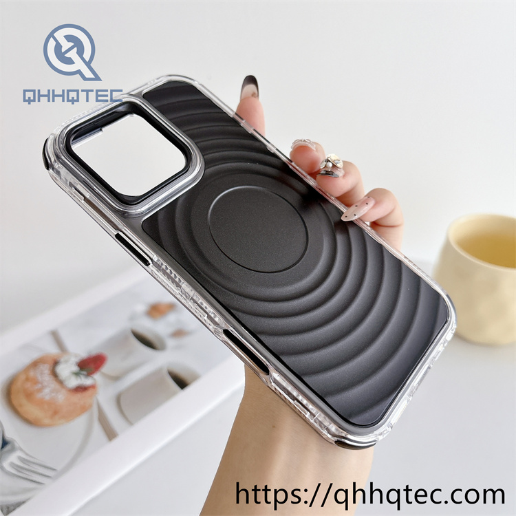 transparent pc material corrugated metal paint spray mobile phone case
