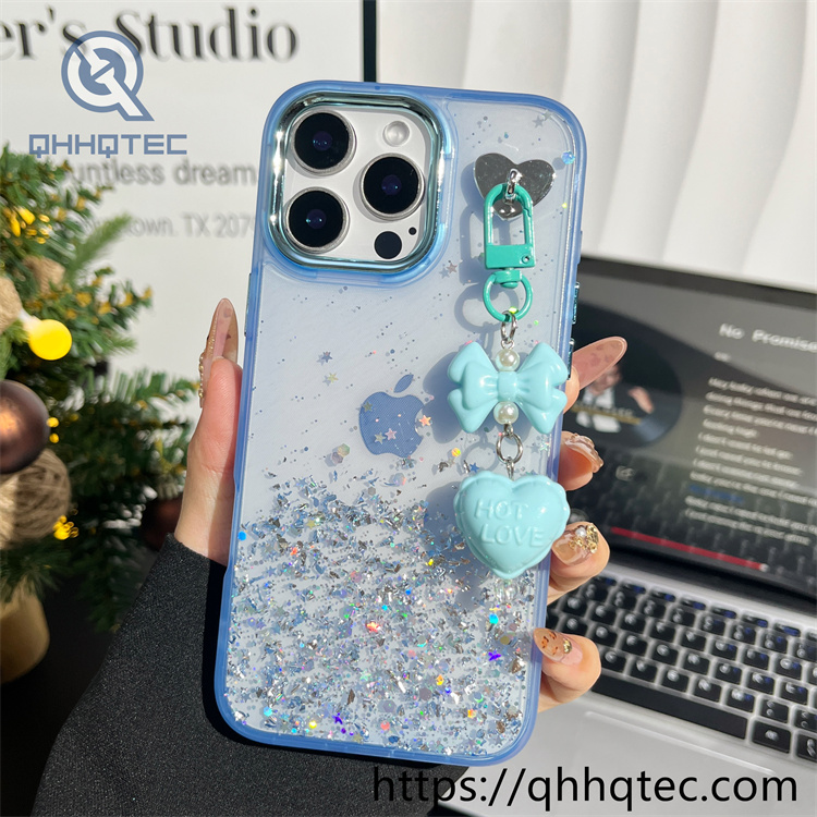 sequins gradient transparent 2 in 1 case