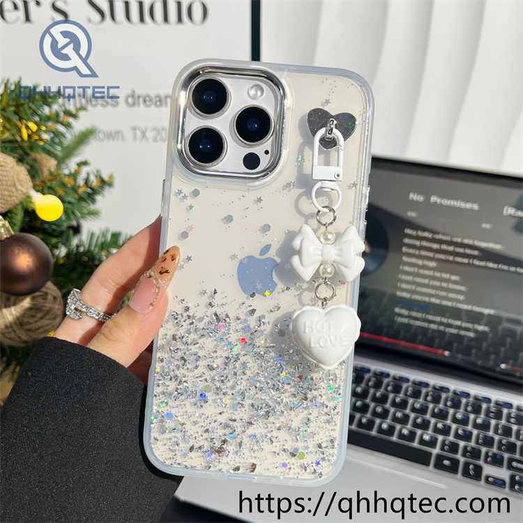 sequins gradient transparent 2 in 1 case