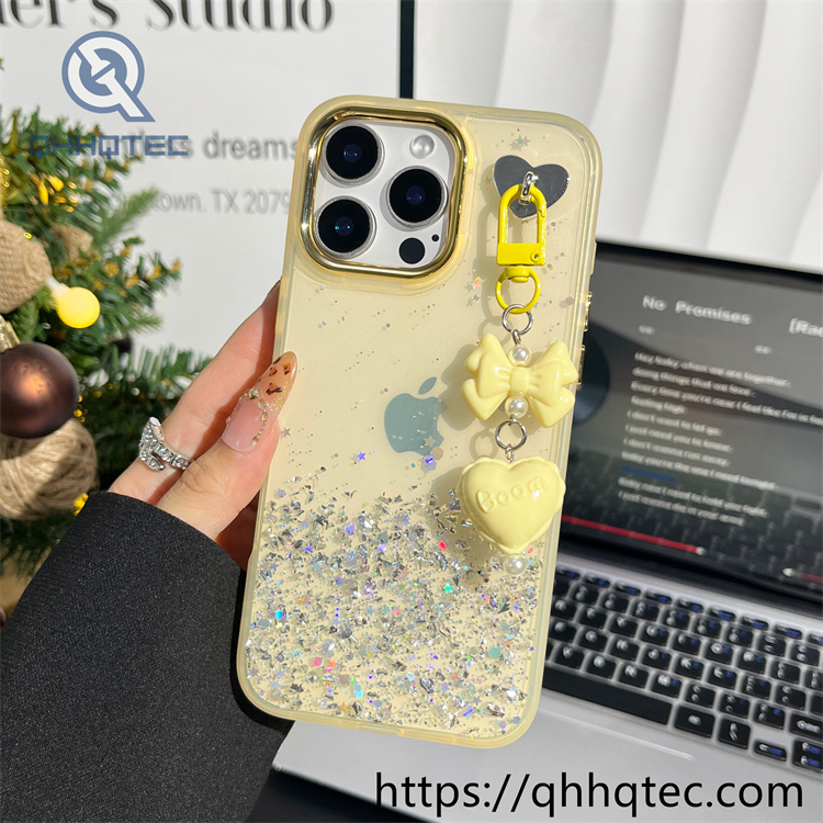 sequins gradient transparent 2 in 1 case