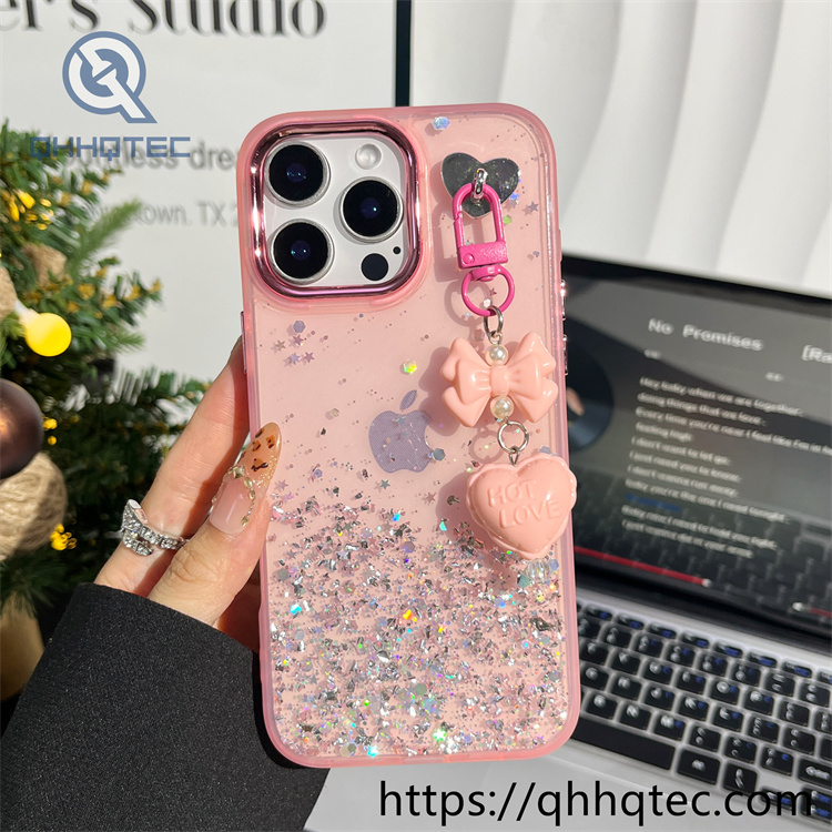 sequins gradient transparent 2 in 1 case