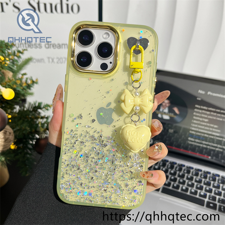 sequins gradient transparent 2 in 1 case