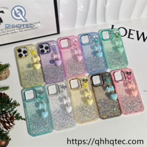 sequins gradient transparent 2 in 1 case