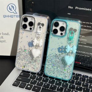 sequins gradient transparent 2 in 1 case