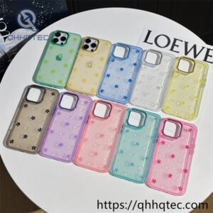 colorful flowers 2 in 1 glitter transcase