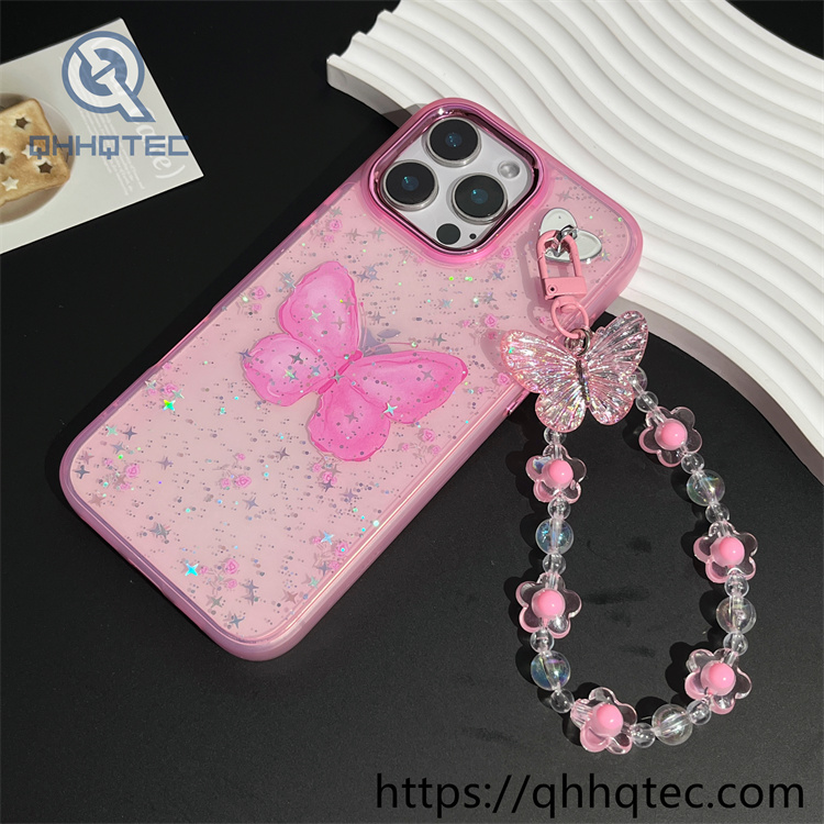 colorful with butterfly pendant