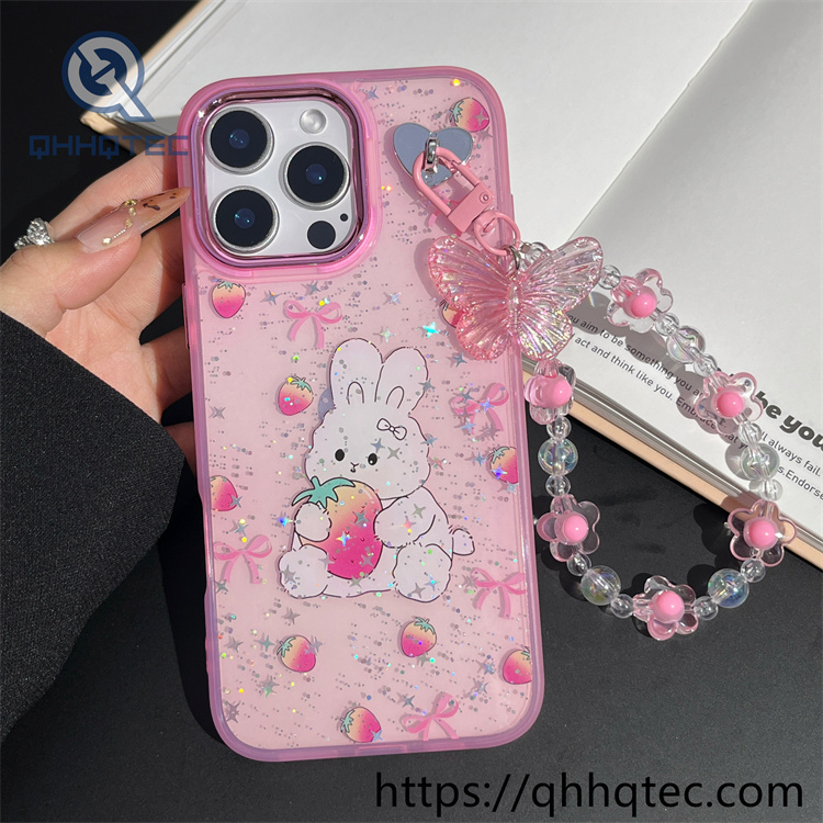 colors paintings 2 in 1 case with butterfly pendant