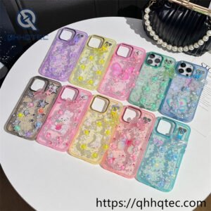 colors paintings 2 in 1 case with butterfly pendant