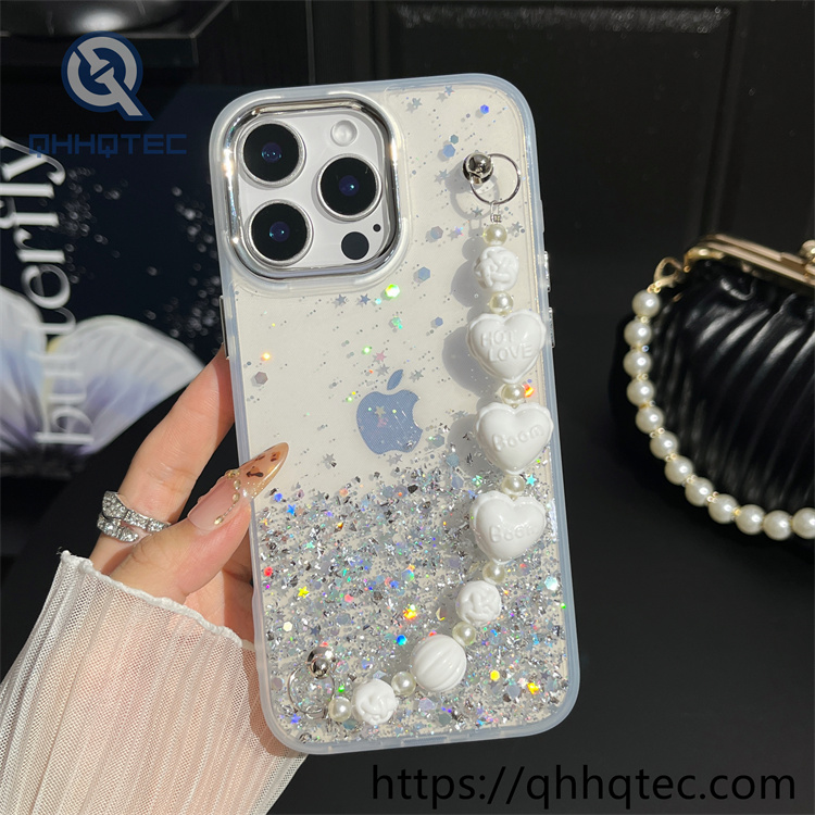 sequins gradient 2 in 1 case with bracelet