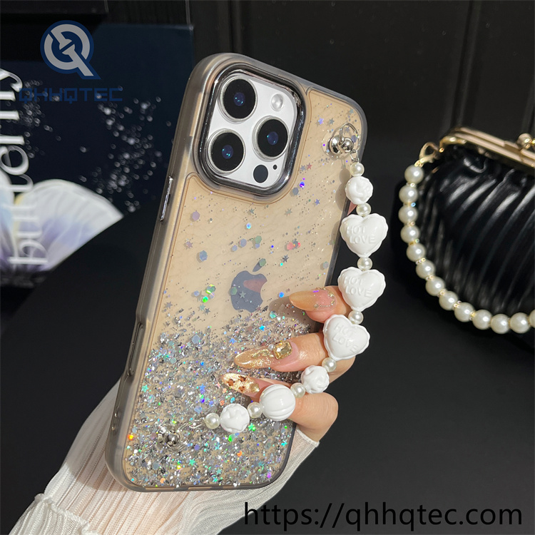sequins gradient 2 in 1 case with bracelet