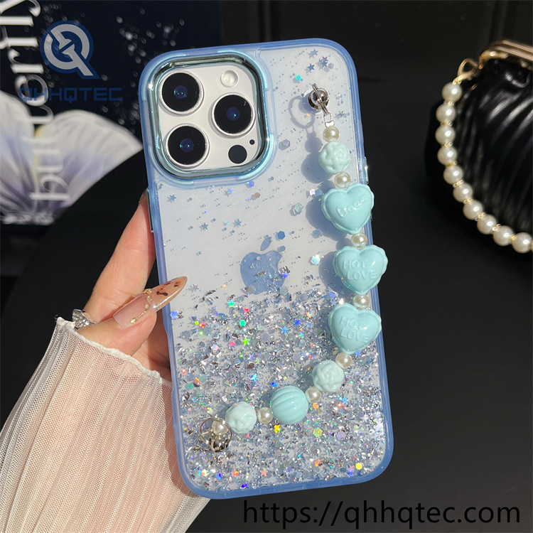 sequins gradient 2 in 1 case with bracelet