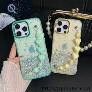 sequins gradient 2 in 1 case with bracelet