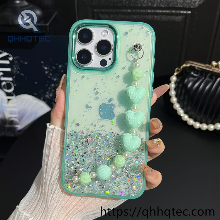 sequins gradient 2 in 1 case with bracelet