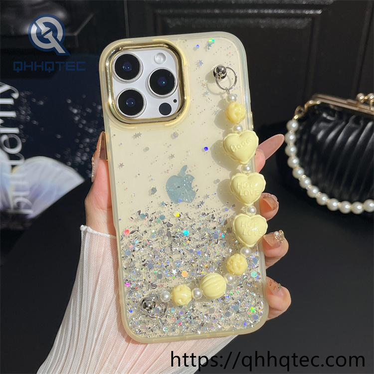 sequins gradient 2 in 1 case with bracelet