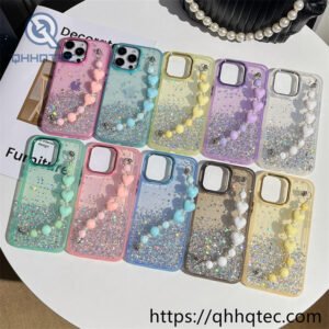 sequins gradient 2 in 1 case with bracelet