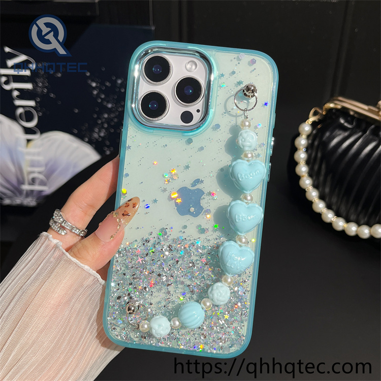 sequins gradient 2 in 1 case with bracelet