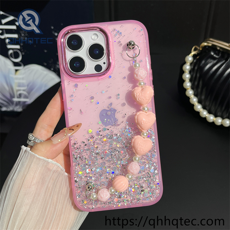 sequins gradient 2 in 1 case with bracelet