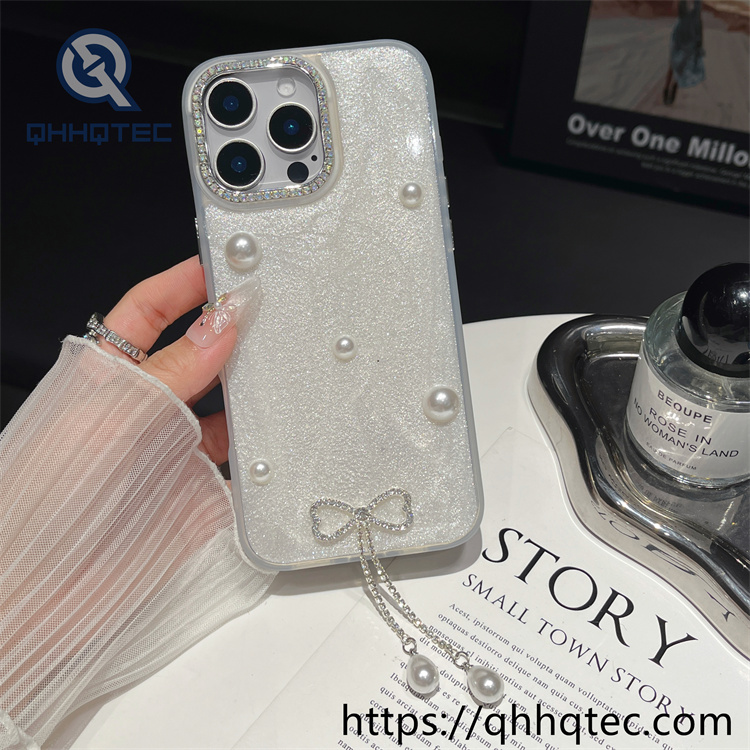 pearl luxury epoxy glitter phone case