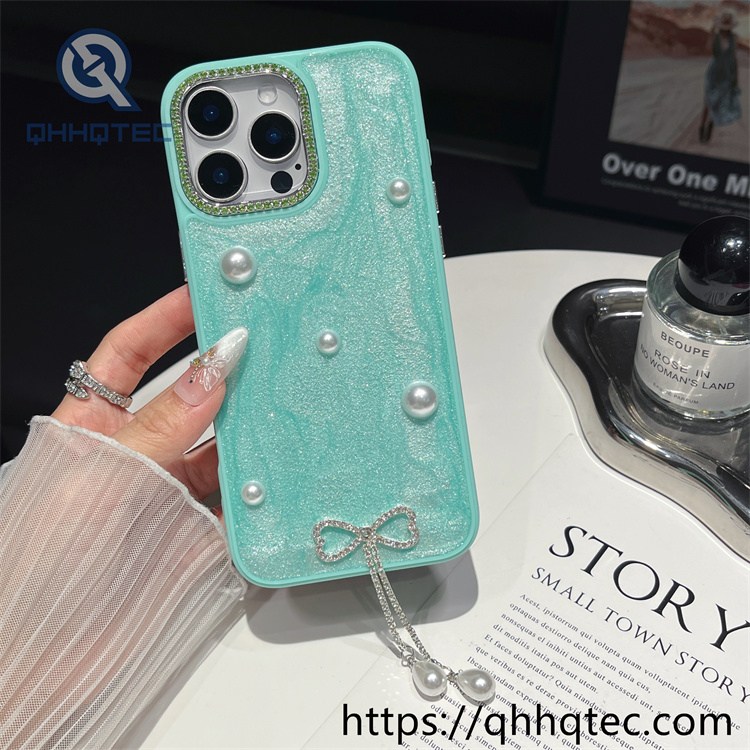 pearl luxury epoxy glitter phone case
