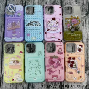 cartoon painting 2 in 1 wallet diamond case