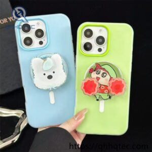 candy color magsafe case with animal bracket