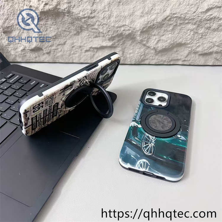 rotating magnetic stand idol luxury mobile phone case