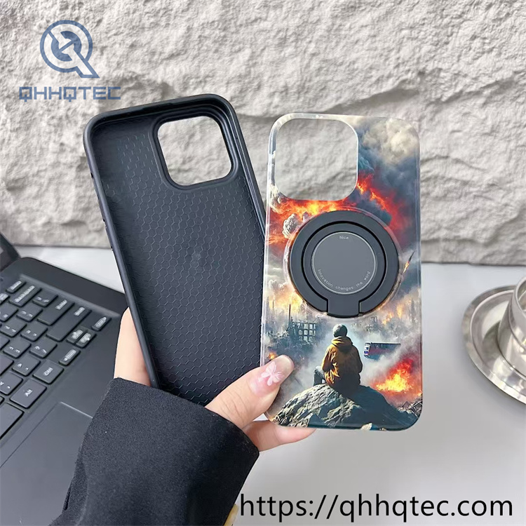 rotating magnetic stand idol luxury mobile phone case